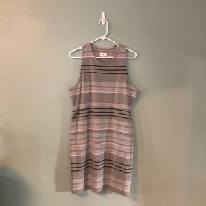 Lou & Grey Striped Sleeveless Casual Dress EUC